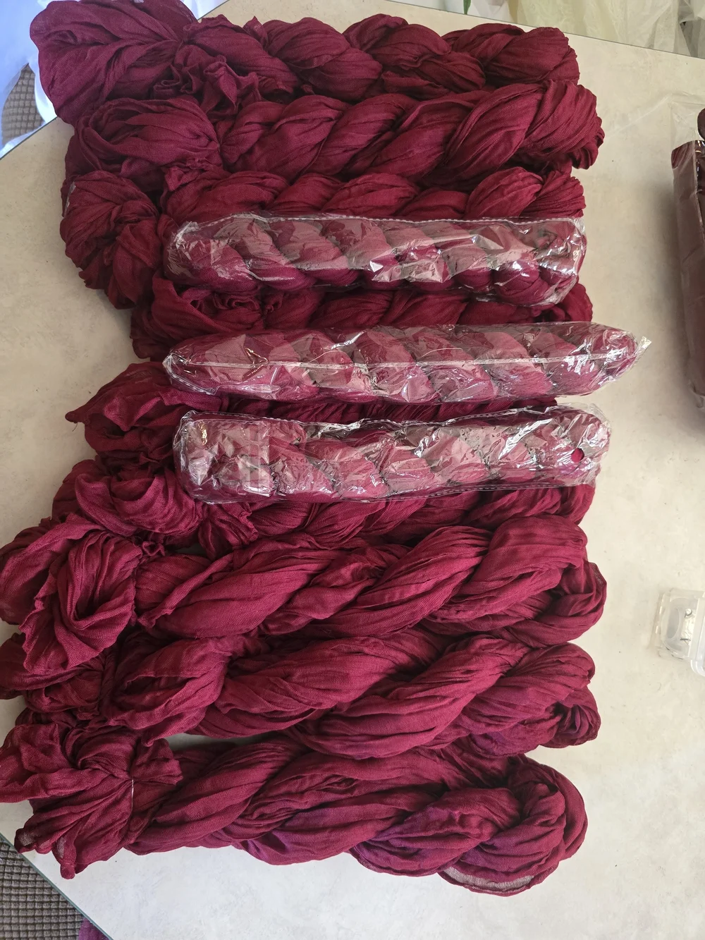 Burgundy Cheesecloth Fabric - Soft & Airy Draping
